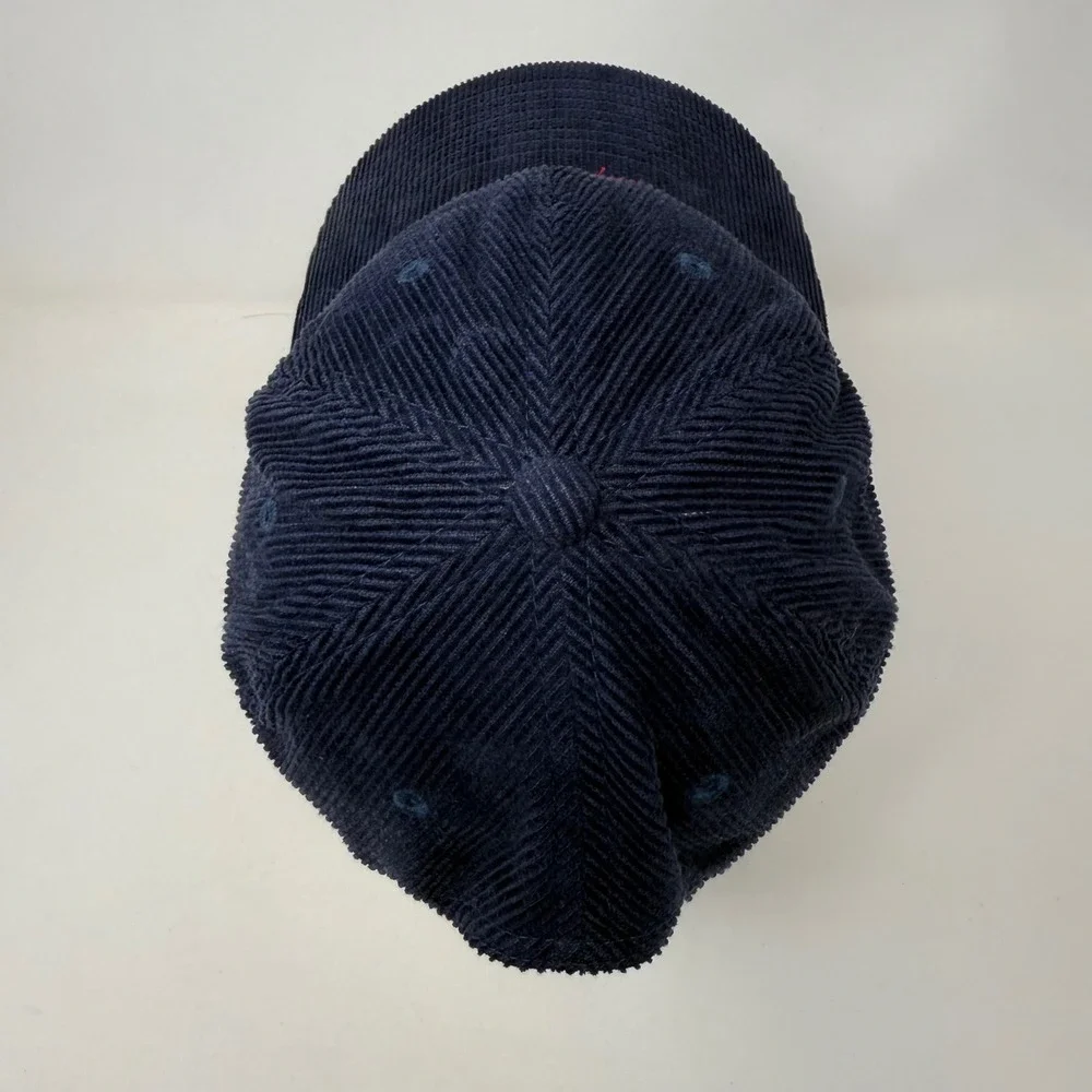 Nixon Harvey Strapback Navy Corduroy Baseball Cap Pennant Logo‎ Adjustable
